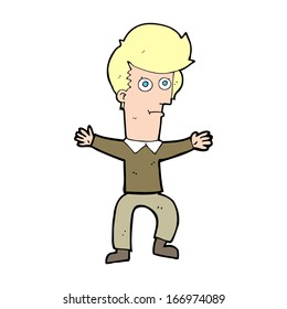 cartoon startled man