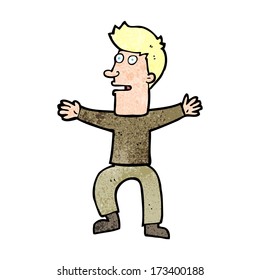 cartoon startled man
