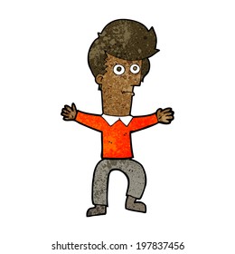 cartoon startled man