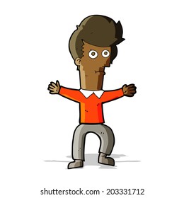 cartoon startled man