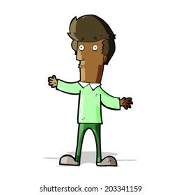 cartoon startled man