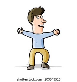 caricatura de un hombre sobresaltado