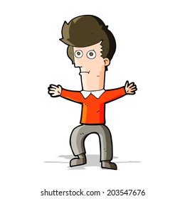 cartoon startled man