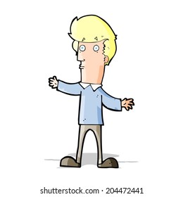 caricatura de un hombre sobresaltado