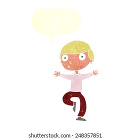 cartoon startled man with speech bubble