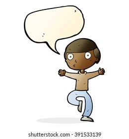 cartoon startled man with speech bubble