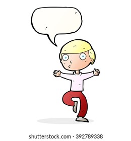 cartoon startled man with speech bubble