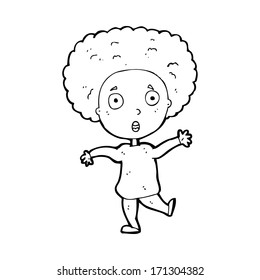 cartoon startled person