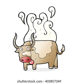 cartoon steaming bull