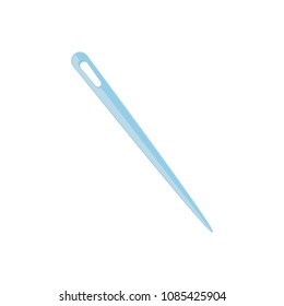 cartoon steel sharp needle isolated on white background