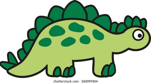 Cartoon stegosaur dinosaur 