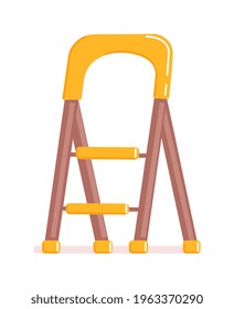 Cartoon stepladder isolated on white background