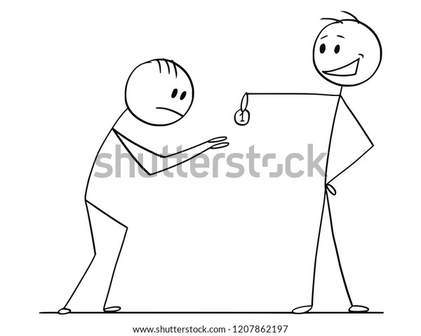 Cartoon Stick Drawing Conceptual Illustration Haughty Stock Vector ...