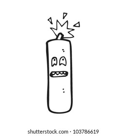 garrote de dibujos animados de carácter dinamita