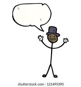 hombre con garrote de dibujos animados