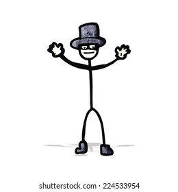 hombre con garrote de dibujos animados