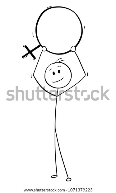 Cartoon Stick Man Drawing Conceptual Illustration Stock Vector Royalty Free 1071379223 0585