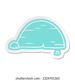 cartoon sticker of grey stone boulder