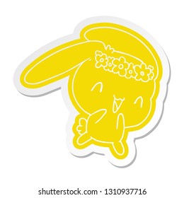 cartoon sticker kawaii cute furry bunny