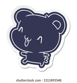 cartoon sticker kawaii cute happy bear