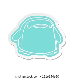 cartoon sticker kawaii of a cute penguin