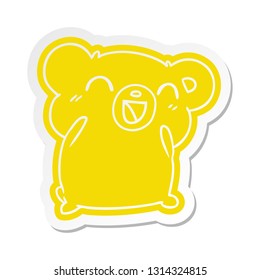 cartoon sticker kawaii cute teddy bear