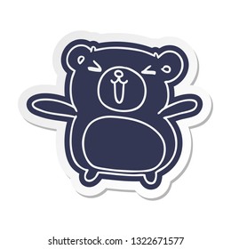 cartoon sticker kawaii cute teddy bear