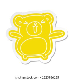 cartoon sticker kawaii cute teddy bear