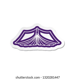 cartoon sticker of an open book