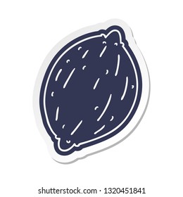cartoon sticker of a single walnut