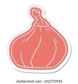 pegatina de dibujos animados de un squash