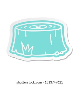 cartoon sticker of a tree log 