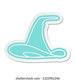 cartoon sticker of a witches hat