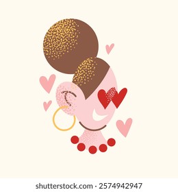 Cartoon stickers Valentine's Day concept. Set of romantic elements flowers, gift boxes, hearts, love letters, doves, and champagne glasses isolated on a light background vector illustration.