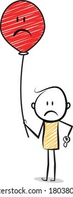 cartoon stickman expressions.rating and review concept.vector illustration.