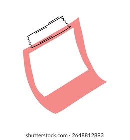 Cartoon Sticky Note com fita no topo 