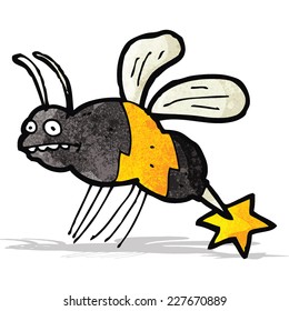 cartoon stinging wasp