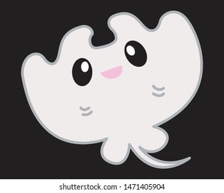 cartoon Stingray icon in vector