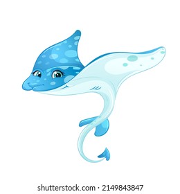 Cartoon stingray vector illustration. Cute fish