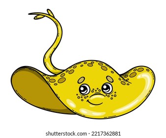 Caricatura de piedra. Ilustración vectorial aislada en fondo blanco.