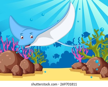 Cartoon Stingray You Design Stock Vector (Royalty Free) 269701811 ...