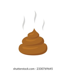Caricatura apestosa icono de poo. pila de humidificación de la ilustración del vector de mierda aislada