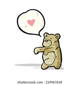 cartoon stitched teddy bear
