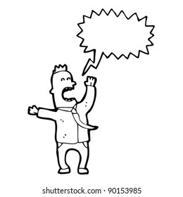 Cartoon-Börsenmakler