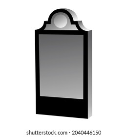 Cartoon stone grave crosses and gravestones, vector cemetery cracked grave, vector illustration
