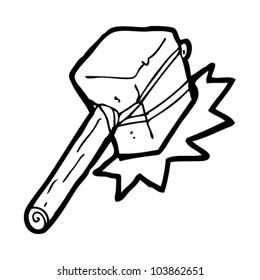 cartoon stone hammer