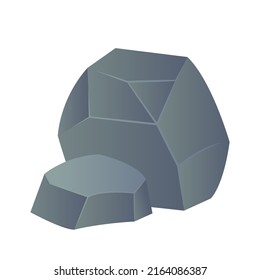 Cartoon stone rock vector isolated element