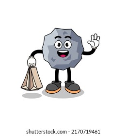 Cartoon of stone shopping , character design
