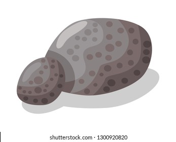 cartoon stone vector isolated on a white background