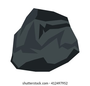 Cartoon stone in white background. Vector illustration